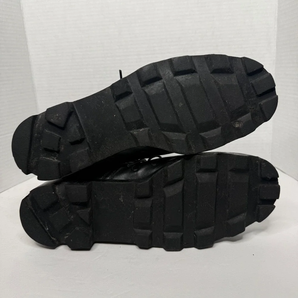 Vietnam Jungle Combat Boots Mens 12 Black Green Leather Military Reproduction